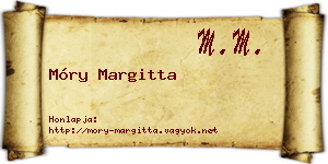 Móry Margitta névjegykártya