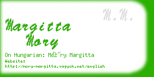 margitta mory business card